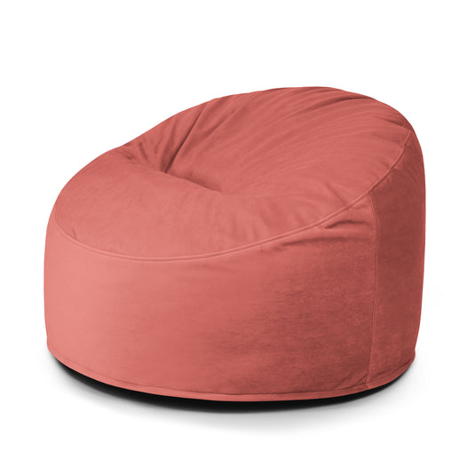 Pouf en Velours Rose Incarnat Beaumont Concept