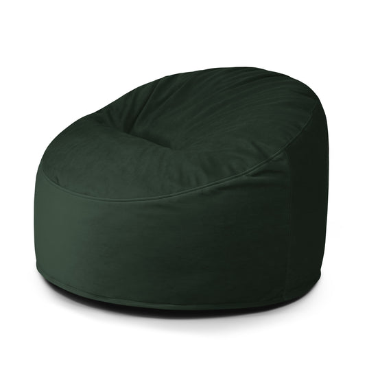Pouf en Velours Vert Forêt Beaumont Concept