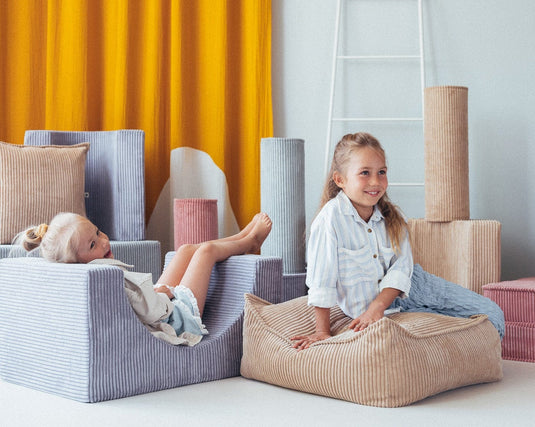 Pouf Enfant Modulable Bleu