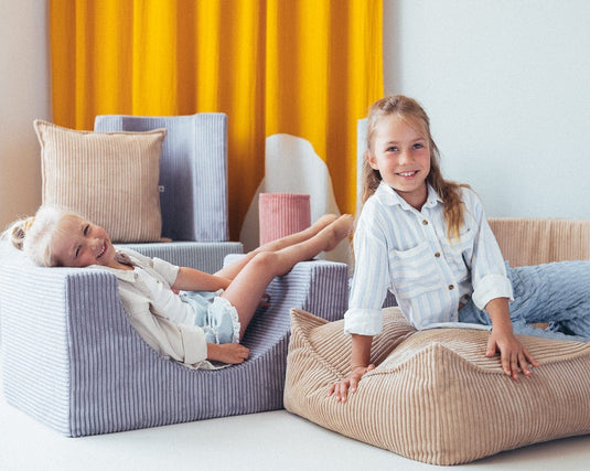 Pouf Enfant Modulable Bleu