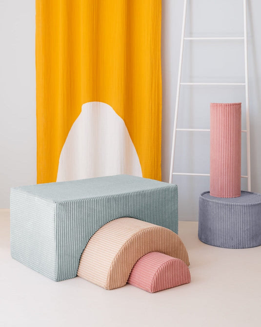 Pouf Enfant Modulable Vert d'Eau