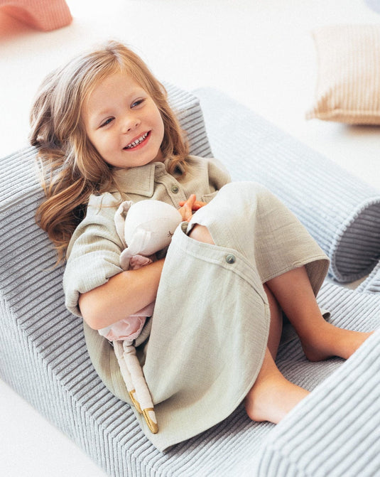 Pouf Enfant Modulable Vert d'Eau