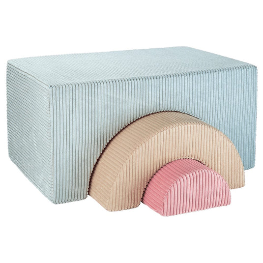 Pouf Enfant Modulable Vert d'Eau