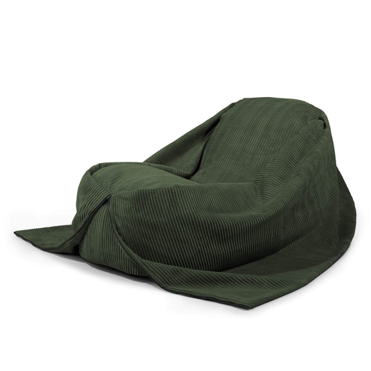Pouf Enfant Velours Cotelé Vert Forêt Pouf Français