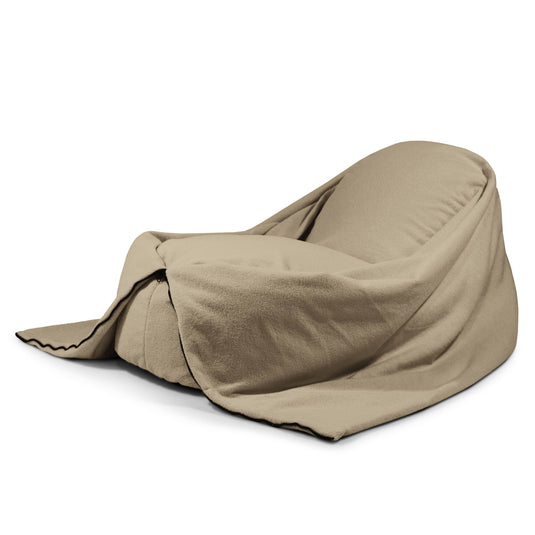 Pouf Enfant XXL en Bouclette Marron Châtaigne Pouf Français