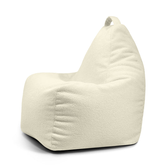 Pouf Gamer bouclette Blanc Cassé Pouf Gamer Beaumont Concept