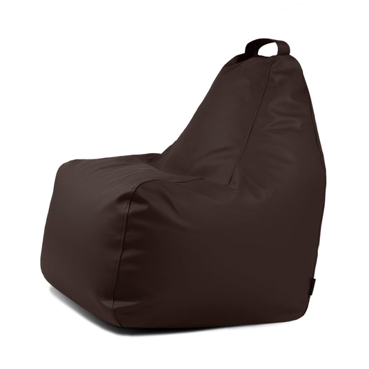 Pouf Gamer cuir Marron Chocolat Pouf Gamer Beaumont Concept