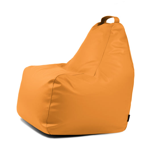Pouf Gamer cuir Orange Mandarine Pouf Gamer Beaumont Concept