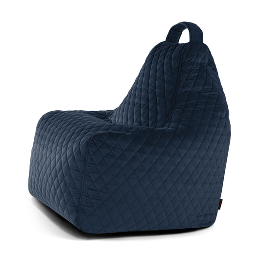 Pouf Gamer en velours royal Bleu Marine Pouf Gamer Beaumont Concept
