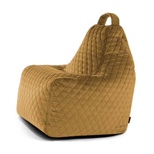 Pouf Gamer en velours royal Jaune Ocre Pouf Gamer Beaumont Concept