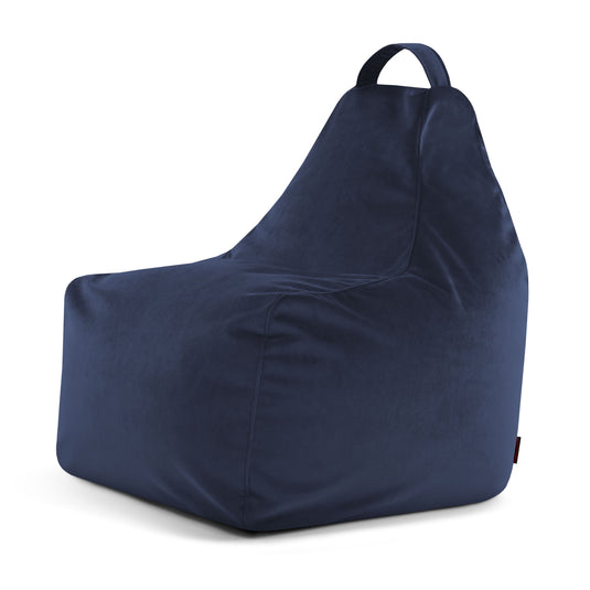 Pouf Gamer velours Bleu Marine Pouf Gamer Beaumont Concept