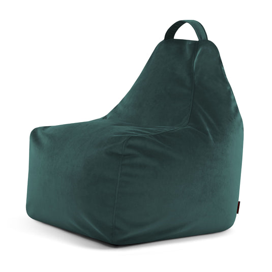 Pouf Gamer velours Vert Emeraude Pouf Gamer Beaumont Concept