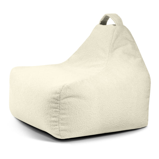Pouf Gaming bouclette Blanc Cassé Beaumont Concept