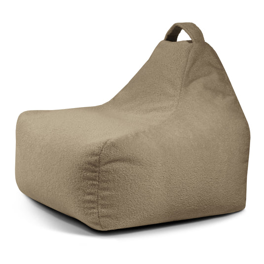 Pouf Gaming bouclette Marron Noisette Beaumont Concept