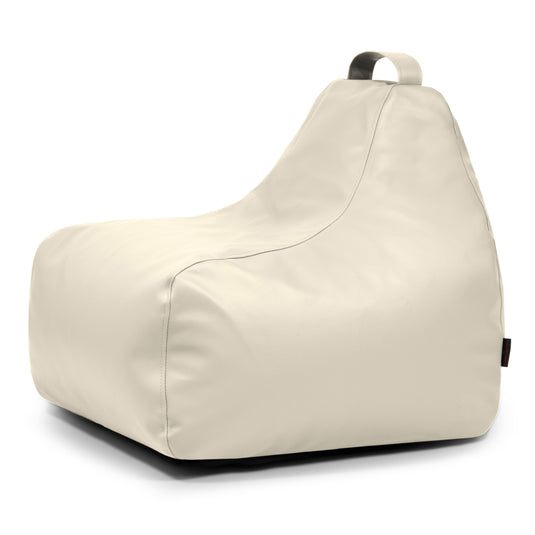 Pouf Gaming cuir Beige Crème Beaumont Concept