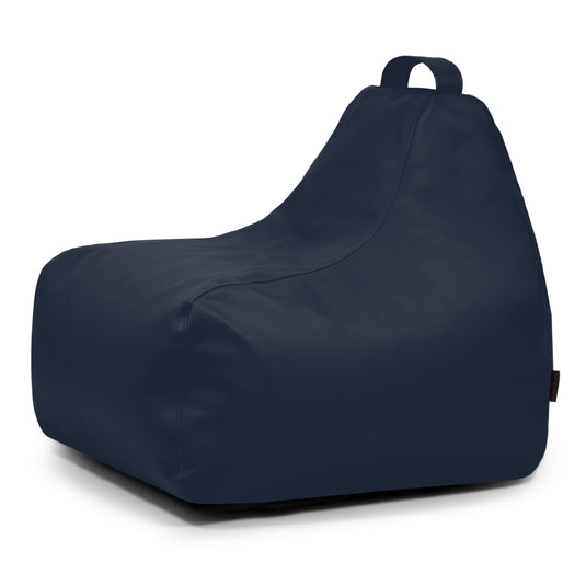 Pouf Gaming cuir Bleu Marine Beaumont Concept