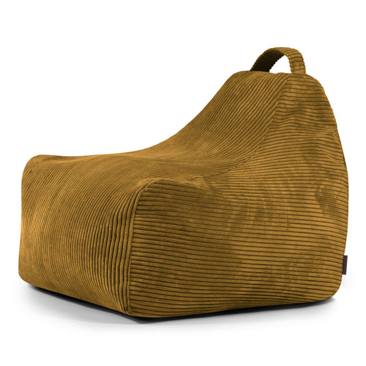 Pouf Gaming Velours Cotelé Jaune Ocre Pouf Français