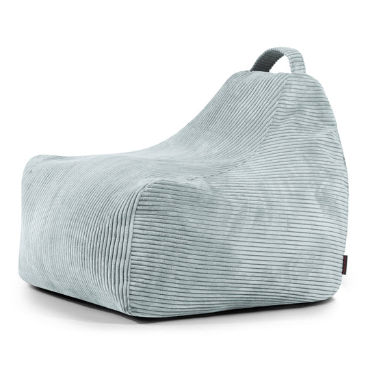 Pouf Gaming Velours Cotelé Vert d'eau Pouf Français