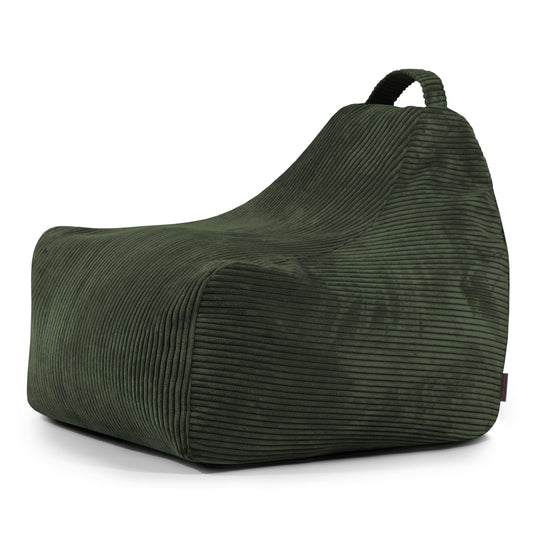 Pouf Gaming Velours Cotelé Vert Forêt Pouf Français