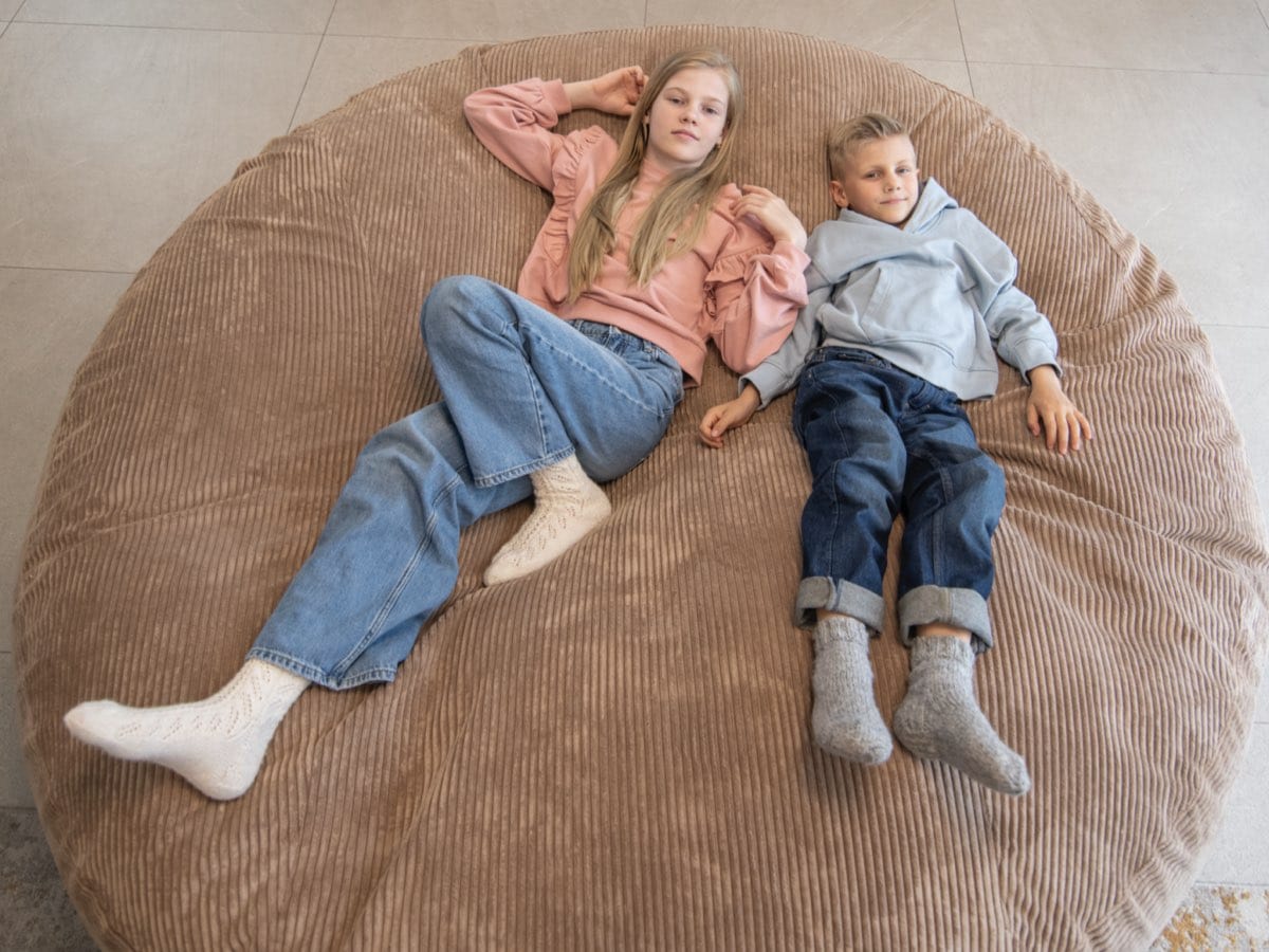 Pouf Geant en Velours Côtelé