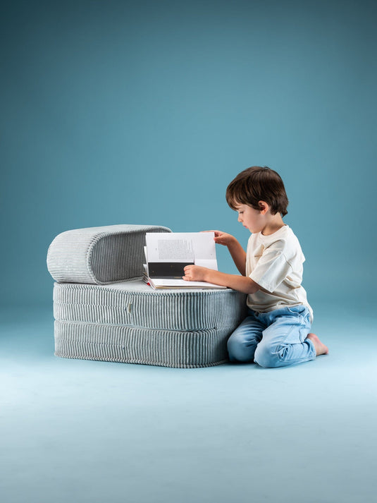 Pouf Lit Enfant Vert d'Eau