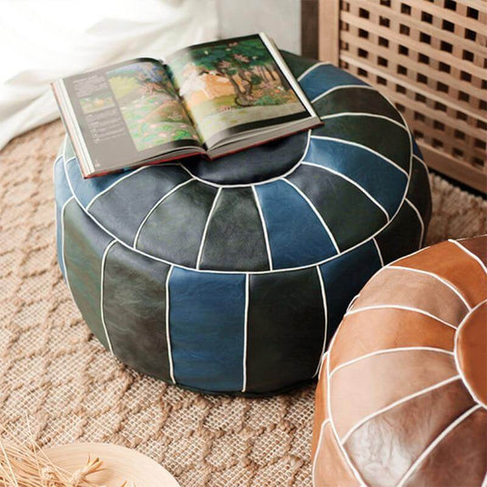 Pouf Marocain Bleu