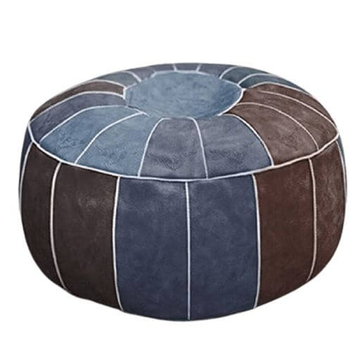 Pouf Marocain Bleu Mat