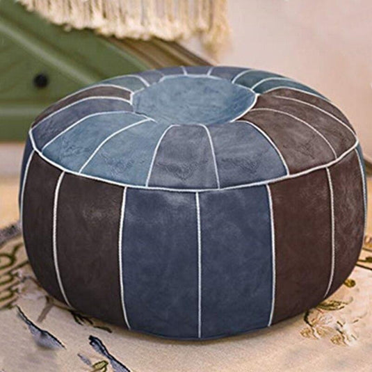 Pouf Marocain Bleu Mat