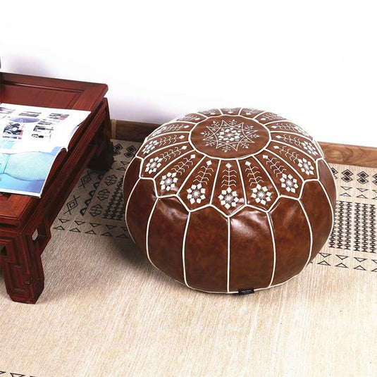 Pouf Marocain Marron Foncé