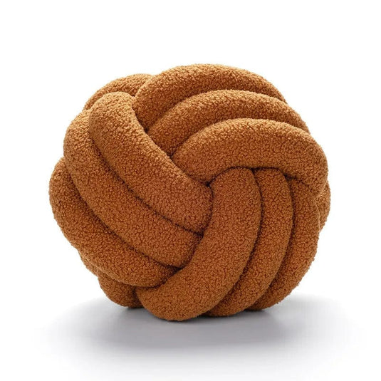 Pouf Noeud Marron Noisette