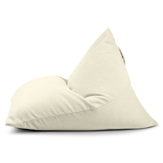 Pouf Poire Bouclette Blanc Cassé Beaumont Concept