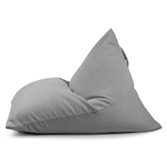 Pouf Poire Bouclette Gris Acier Beaumont Concept