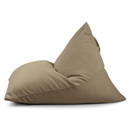 Pouf Poire Bouclette Marron Noisette Beaumont Concept