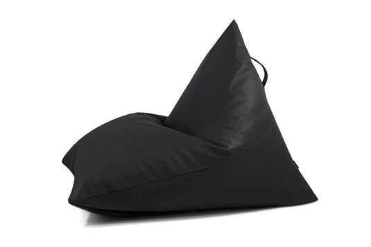 Pouf Poire cuir Noir Profond Beaumont Concept