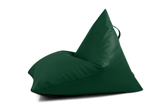 Pouf Poire cuir Vert Fôret Beaumont Concept