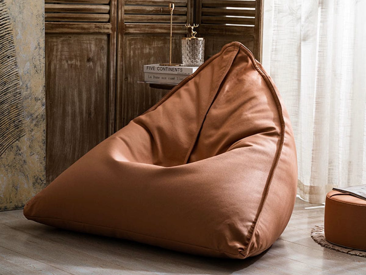 Pouf Poire Cuir Noir