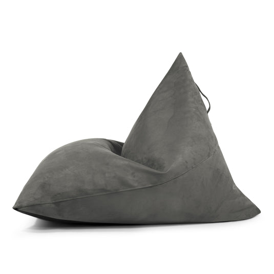 Pouf Poire Suede Gris Anthracite Beaumont Concept