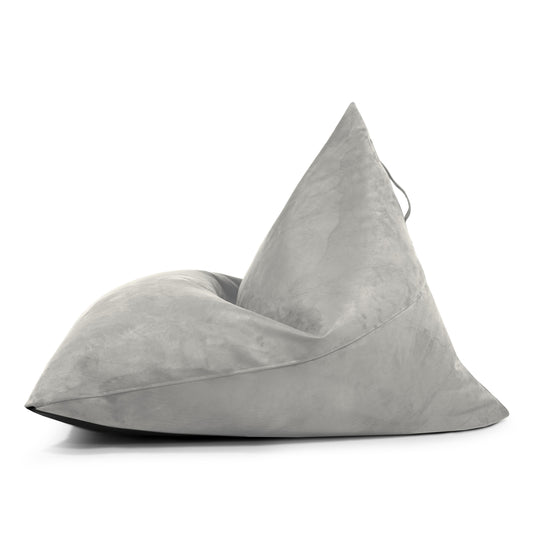 Pouf Poire Suede Gris Perle Beaumont Concept