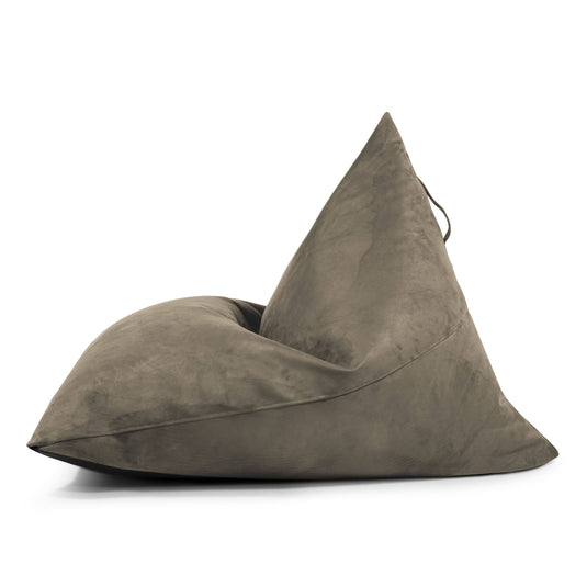 Pouf Poire Suede Marron Chocolat Beaumont Concept