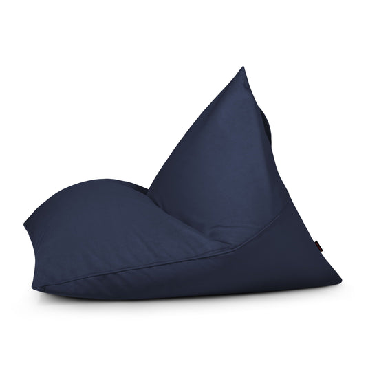 Pouf Poire velours Bleu Marine Beaumont Concept