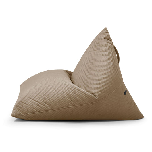 Pouf Poire velours capitonné Marron Café Beaumont Concept