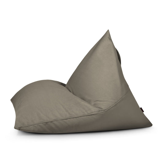 Pouf Poire velours Gris Taupe Beaumont Concept