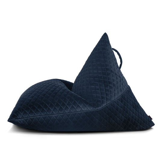 Pouf Poire velours royal Bleu Marine Beaumont Concept