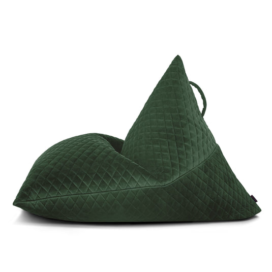 Pouf Poire velours royal Vert Forêt Beaumont Concept