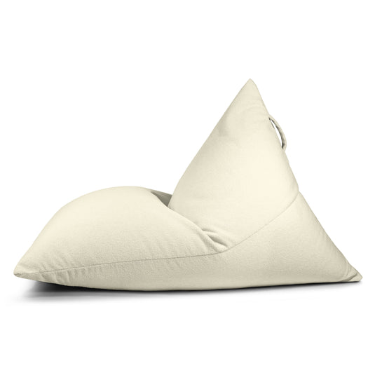 Pouf Poire XXL bouclette Blanc Cassé Beaumont Concept