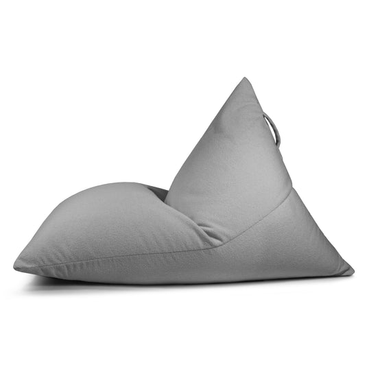 Pouf Poire XXL bouclette Gris Acier Beaumont Concept