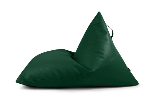 Pouf Poire XXL cuir Vert Fôret Beaumont Concept