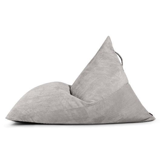 Pouf Poire XXL en velours cotelé Gris Perle Beaumont Concept