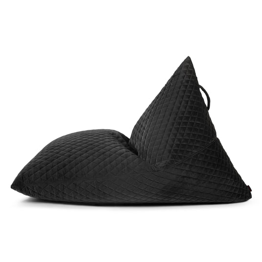 Pouf Poire XXL en velours royal Noir Profond Beaumont Concept