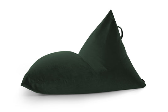 Pouf Poire XXL en velours Vert Forêt Beaumont Concept